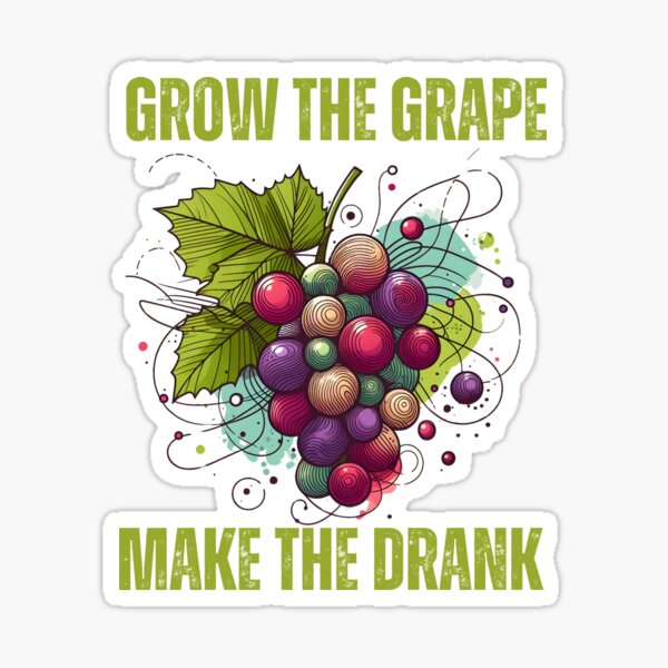 Item preview, Line Drawing Grow The Grape Make The Drank designed and sold by AlienOccupation.