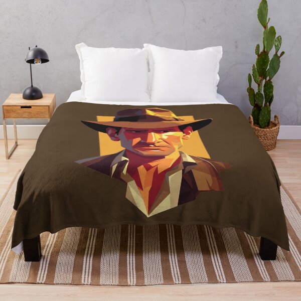 Item preview, Geometric Portrait of an Explorer - Indy designed and sold by Fenay Designs.