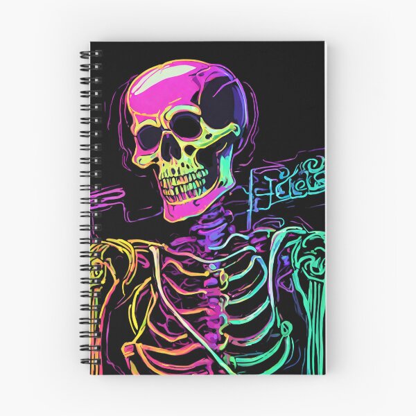 Item preview, Skeleton Creepy neon Skull  designed and sold by CyberArtistOne.
