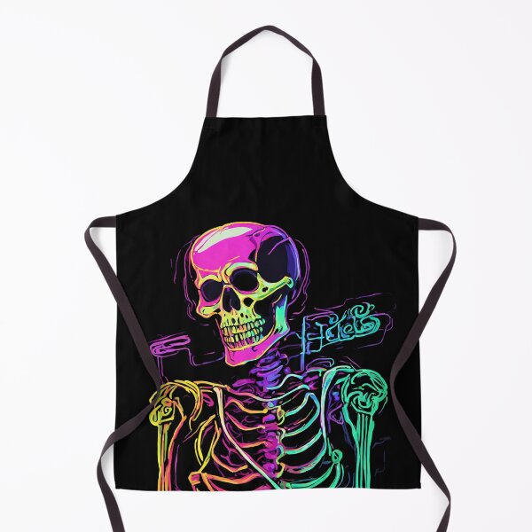 Item preview, Skeleton Creepy neon Skull designed and sold by CyberArtistOne.
