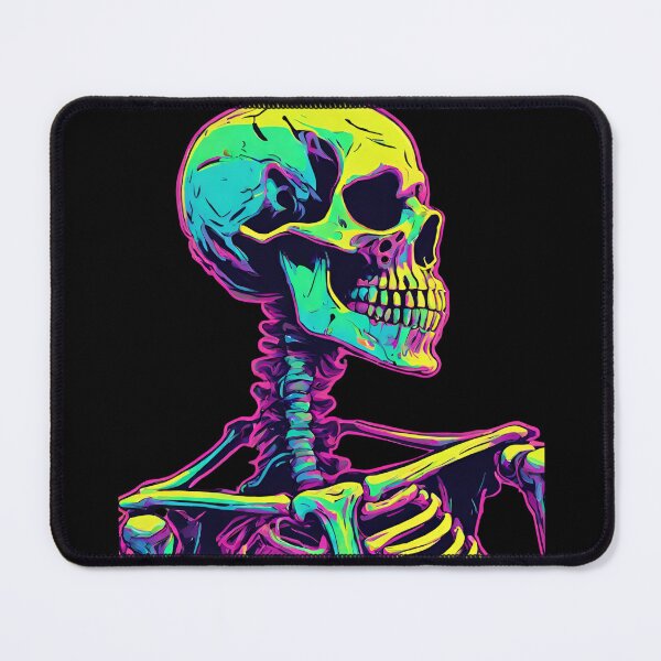 Item preview, Skeleton Creepy neon Skull designed and sold by CyberArtistOne.