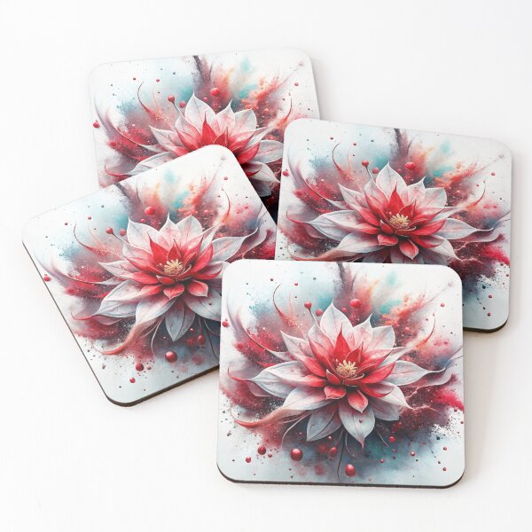 Item preview, red and white lotus flower designed and sold by jkrphoto.