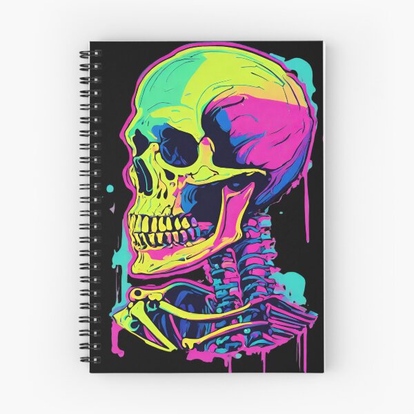 Item preview, Skeleton Creepy neon Skull  designed and sold by CyberArtistOne.