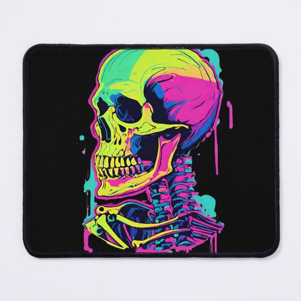 Item preview, Skeleton Creepy neon Skull designed and sold by CyberArtistOne.