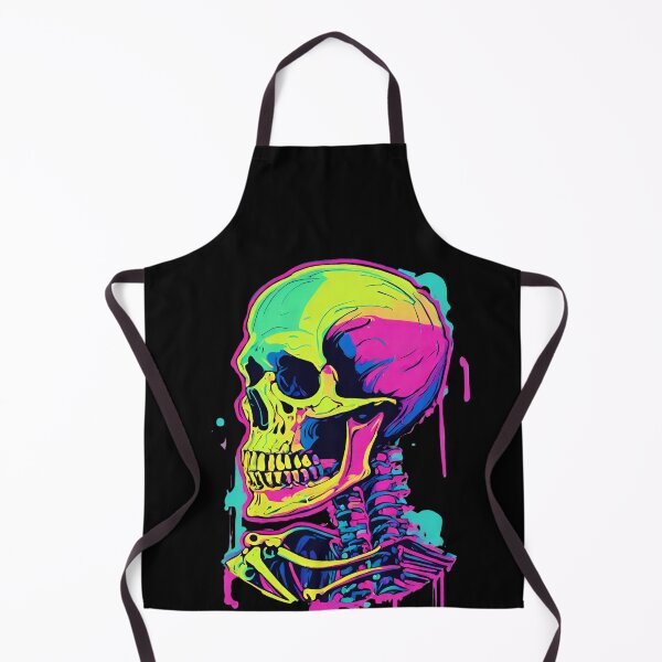 Item preview, Skeleton Creepy neon Skull designed and sold by CyberArtistOne.