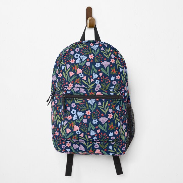 Item preview, Summer ditsy wildflowers - Dark blue designed and sold by Illustrated by Nat.
