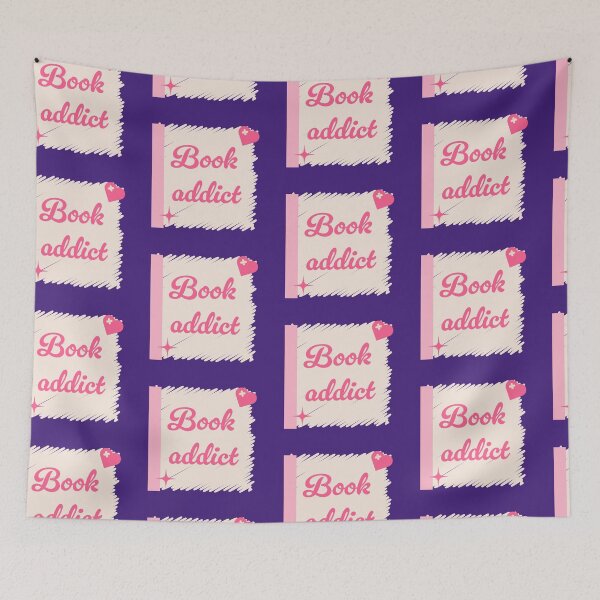 Item preview, Book Addict in Hot Pink and Cream designed and sold by aneladesigns.