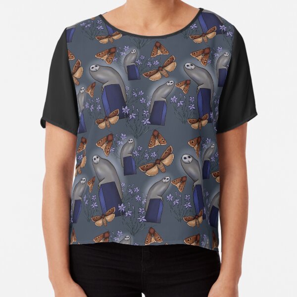 Canberra Owl - Midnight Chiffon Top