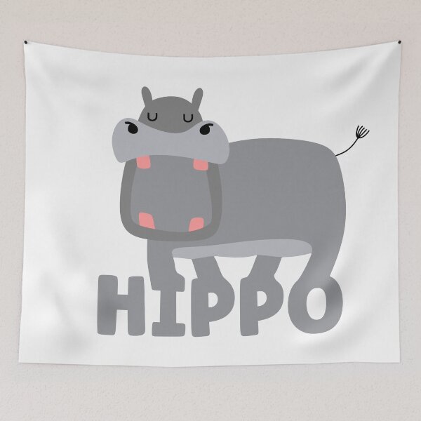 Item preview, Happy Hippo designed and sold by BlackOwlCreate.