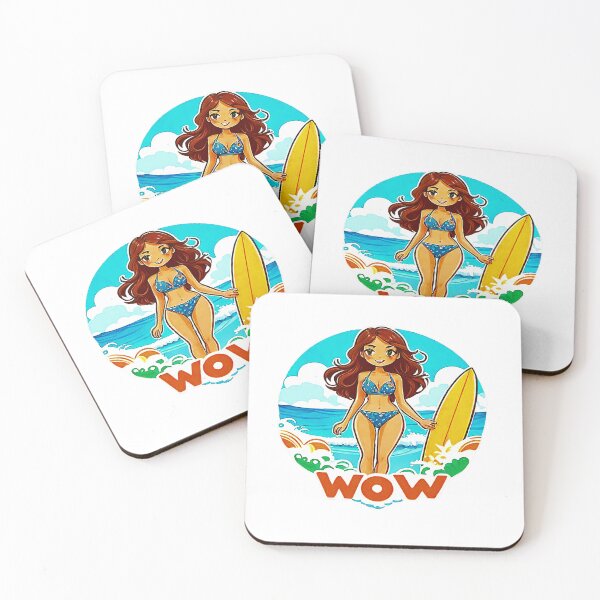 Item preview, Beautiful Summer Surfing Girl WOW beach factor. designed and sold by Giulivo Store Graphic.