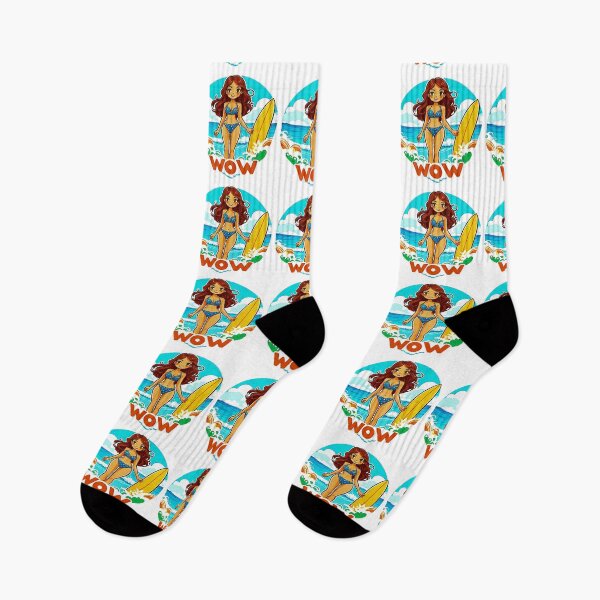 Item preview, Beautiful Summer Surfing Girl WOW beach factor. designed and sold by Giulivo Store Graphic.