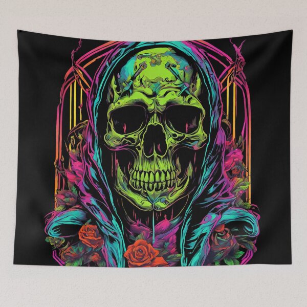 Item preview, Skeleton Death Neon Tattoo designed and sold by CyberArtistOne.