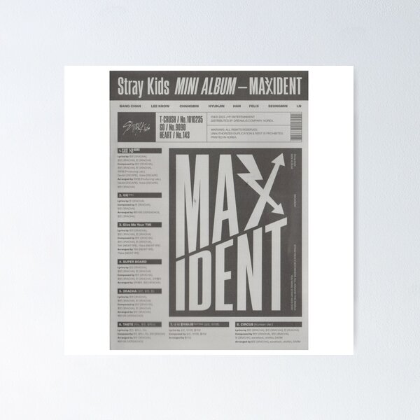 Stray Kids Maxident Posters for Sale | Redbubble