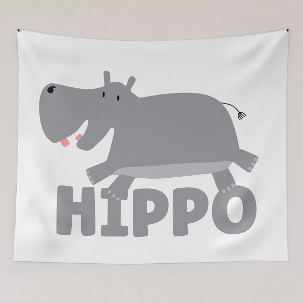 Item preview, Happy Hippo designed and sold by BlackOwlCreate.
