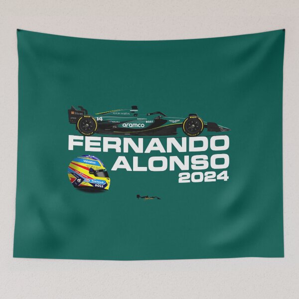 Item preview, Fernando Alonso - 2024 F1 helmet Aston Martin AMR24 designed and sold by JageOwen.