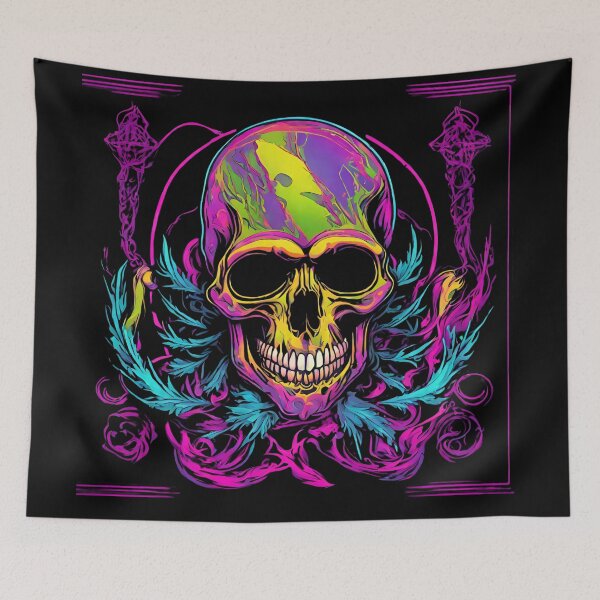 Item preview, Skeleton Death Neon Tattoo designed and sold by CyberArtistOne.