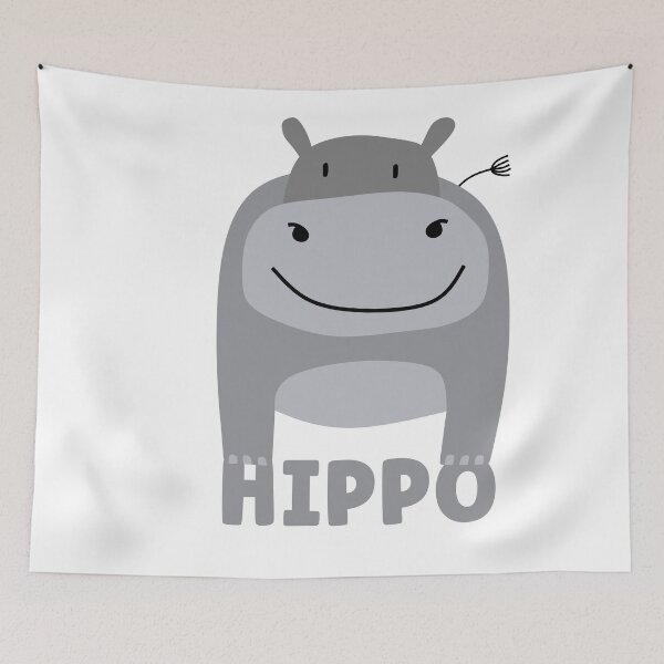 Item preview, Happy Hippo designed and sold by BlackOwlCreate.