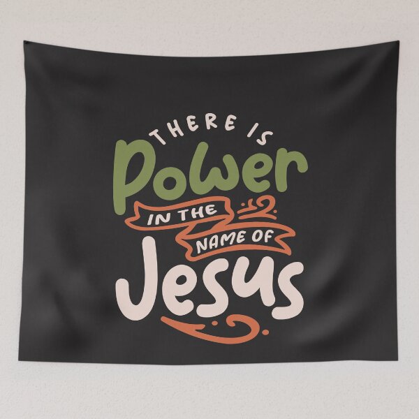 Item preview, Power in Jesus Name Christian Quote designed and sold by cidolopez.