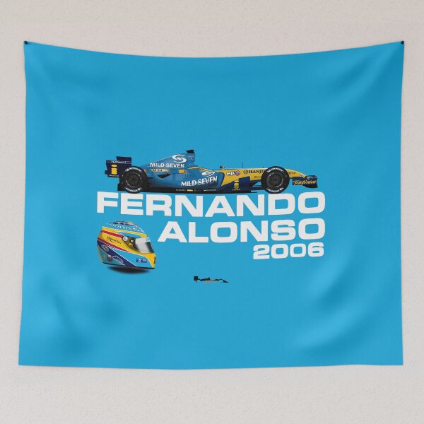 Artikelvorschau, Fernando Alonso - 2006 F1 Helm Renault R26 entworfen und verkauft von JageOwen.