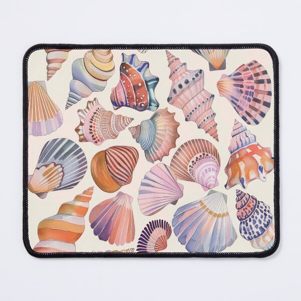 Item preview, Pink Sea Shells Dream designed and sold by Gourmet Neko Art | .