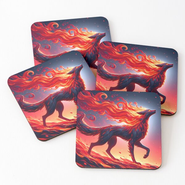 Item preview, Graceful Fire Lava Wolf , Ai Generated Art  designed and sold by ACC .