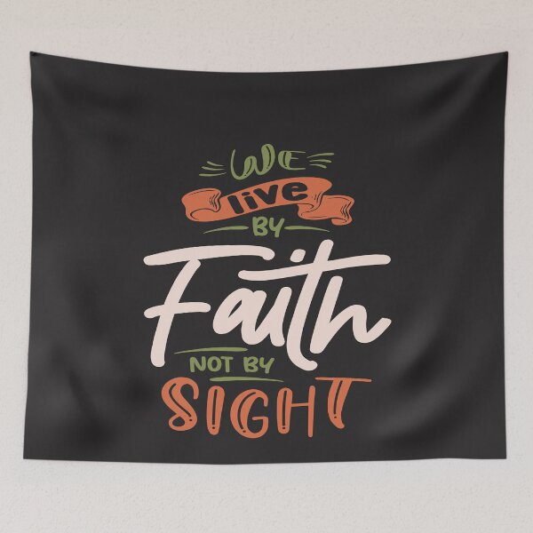 Item preview, Live by Faith Inspirational Christian Quote designed and sold by cidolopez.