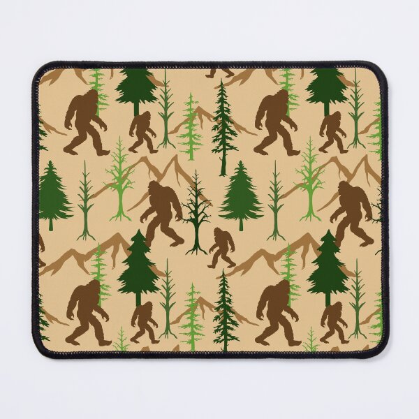 Item preview, Bigfoot Hiding in Forest Trees Pattern designed and sold by HotHibiscus.