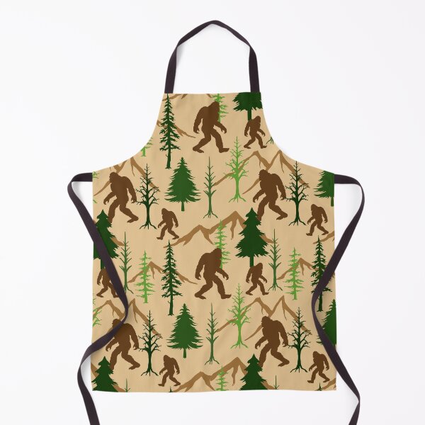 Item preview, Bigfoot Hiding in Forest Trees Pattern designed and sold by HotHibiscus.