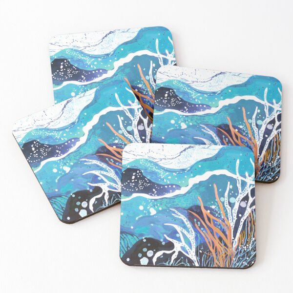 Item preview, Reach, powerful modern coastal ocean abstract  designed and sold by Samantha  Woodford.