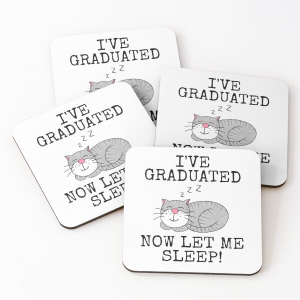 Item preview, I've Graduated Now Let Me Sleep, Graduation Cat Funny designed and sold by doodlerob.