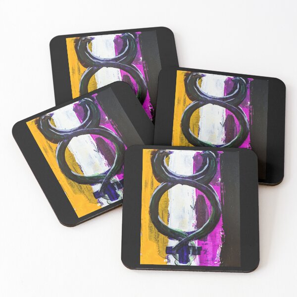 Item preview, Nonbinary Mercury Symbol and Flag designed and sold by echomultiverse.