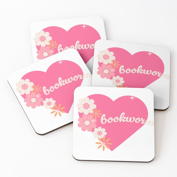 Item preview, Bookworm Heart with Flowers for Book Lovers designed and sold by aneladesigns.