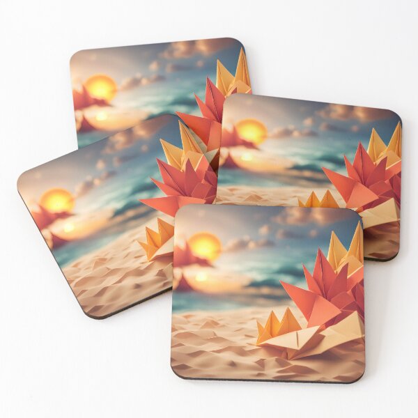 Item preview, Original Art - Golden Horizons: Sunset Serenity by the Sea designed and sold by ArtfulFolds.