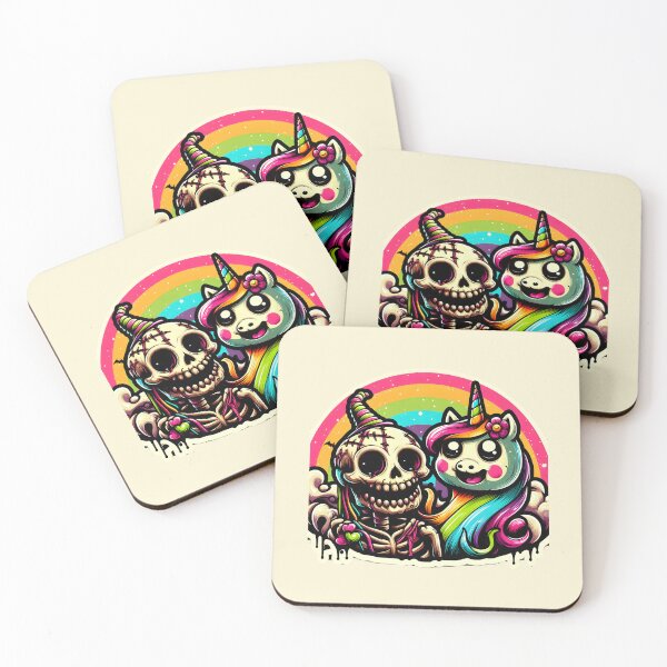Item preview, Skeleton and zombie unicorn  designed and sold by Animalpetslover.