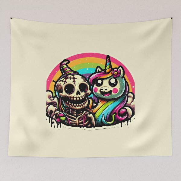 Item preview, Skeleton and zombie unicorn  designed and sold by Animalpetslover.
