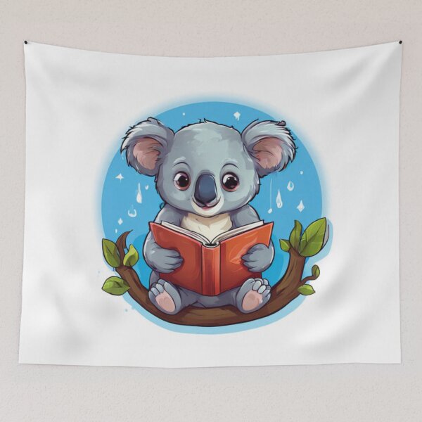 Item preview, Koala with a book designed and sold by Planetporridge.