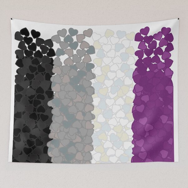 Item preview, Ace Pride Flag- Falling Hearts designed and sold by dysperdis.