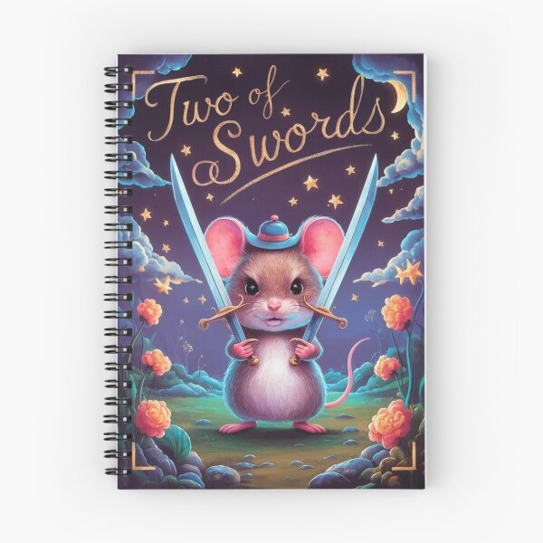 Item preview, Tarot Card - Two of Swords. mouse theme, mouse lover, cute mouse designed and sold by ZodiacWonders.