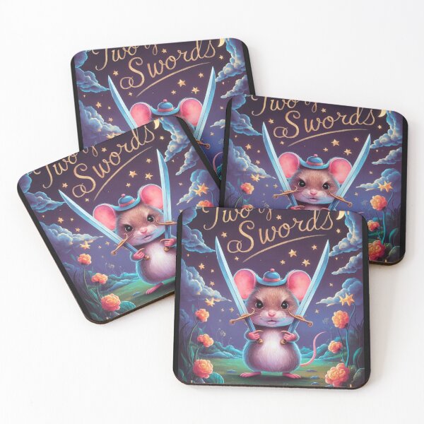 Item preview, Tarot Card - Two of Swords. mouse theme, mouse lover, cute mouse designed and sold by ZodiacWonders.