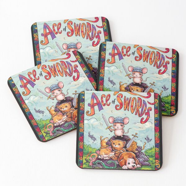 Item preview, Tarot Card - Ace of Swords. mouse theme, mouse lover, cute mouse designed and sold by ZodiacWonders.