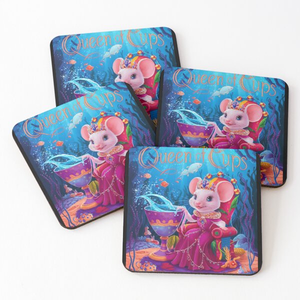 Item preview, Tarot Card - Queen of Cups. mouse theme, mouse lover, cute mouse designed and sold by ZodiacWonders.