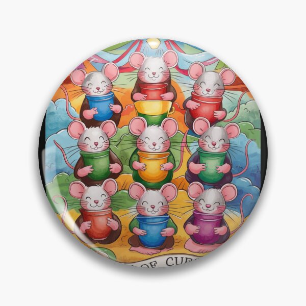 Item preview, Tarot Card - Ten of Cups. mouse theme, mouse lover, cute mouse designed and sold by ZodiacWonders.