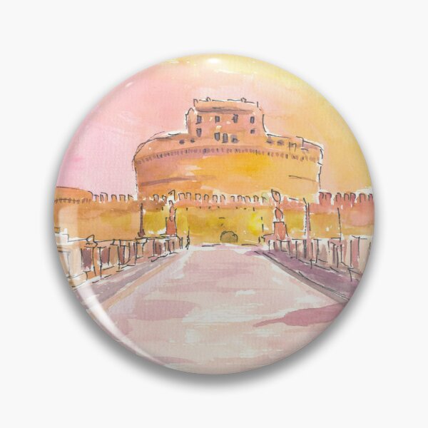 Item preview, Castel Sant'Angelo with Aelian Bridge and Sunrise over Rome designed and sold by artshop77.