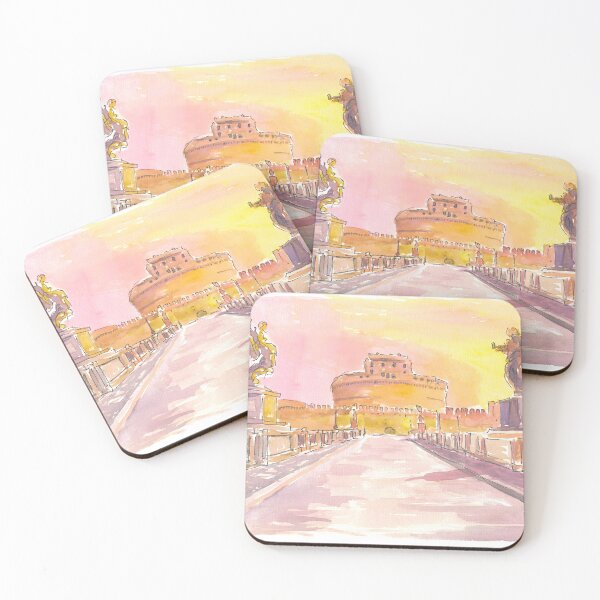 Item preview, Castel Sant'Angelo with Aelian Bridge and Sunrise over Rome designed and sold by artshop77.