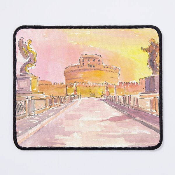 Item preview, Castel Sant'Angelo with Aelian Bridge and Sunrise over Rome designed and sold by artshop77.
