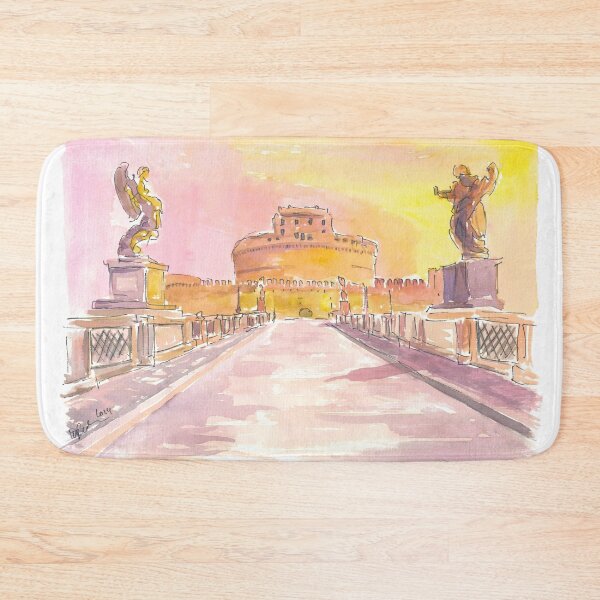 Item preview, Castel Sant'Angelo with Aelian Bridge and Sunrise over Rome designed and sold by artshop77.