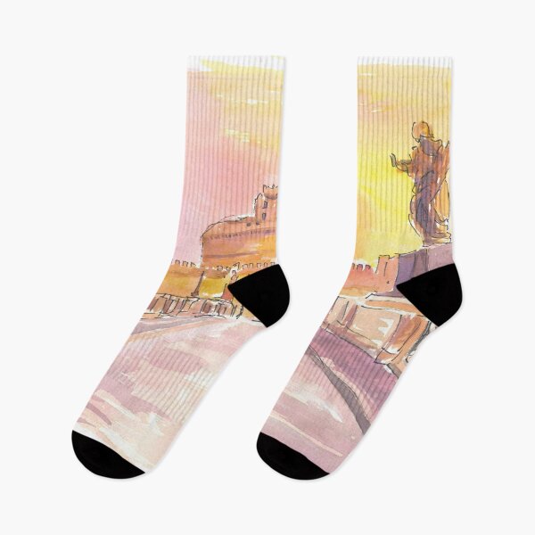 Item preview, Castel Sant'Angelo with Aelian Bridge and Sunrise over Rome designed and sold by artshop77.