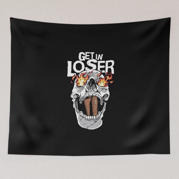 Item preview, Get In Loser Gothic Skull Coffin Goth Style Halloween or Street Style Emo Gilr Boy designed and sold by aComicWizard.