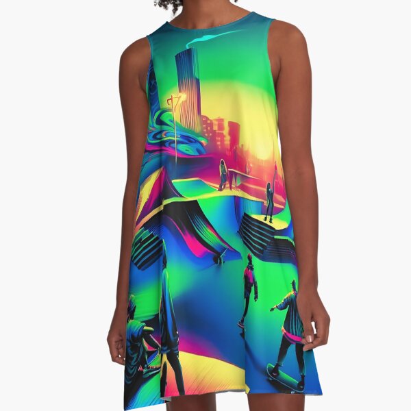 Item preview, Cyberpunk Skatepark Neon uv reactive Nights designed and sold by Taans-Creation.