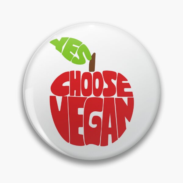 Item preview, Yes, I Choose Vegan - Red Apple Typography designed and sold by Happy Puppy Print On Demand.